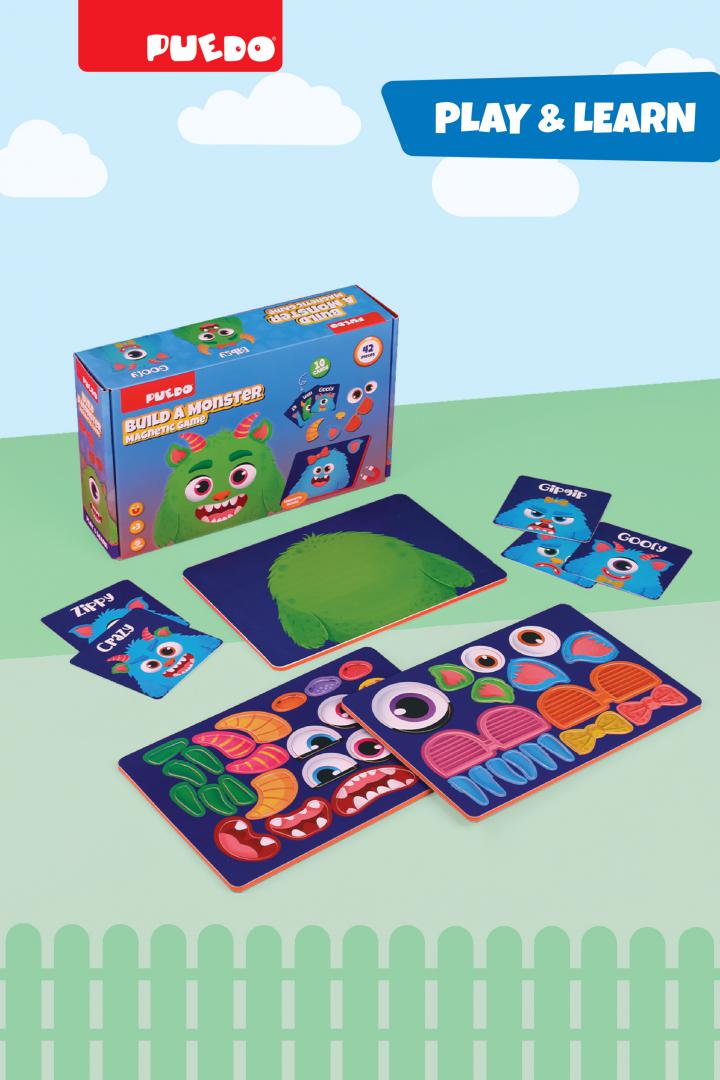 JOC MAGNETIC DIN SPUMA EVA, CREEAZA UN MONSTRU, PUEDO - imagine 9