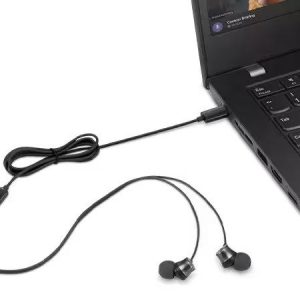 Casti In-ear Lenovo 4XD1J77351, Wired, Negru