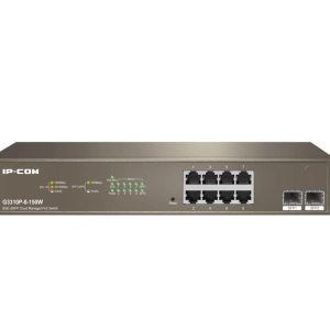 IP-COM 8-Port Gigabit Ethernet managed switch, G3310P-8-150W; Network standard: IEEE