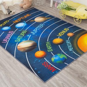 Covor cu print digital 3D 70x140 cm Planete