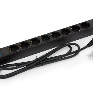 PDU Triton 19‘‘ distribution panel 1U, 8 sockets DIN standard,